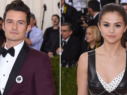 Orlando Bloom y Selena Gomez, en la alfombra roja de la pasada gala del Met.