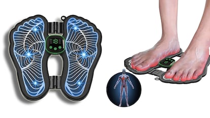 Esta masajeador de pies se puede almacenar en cualquier lugar dado su diseño plegable y su peso ligero.