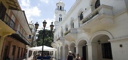 Vista de la calle El Conde, en la Zona Colonial de Santo Domingo.