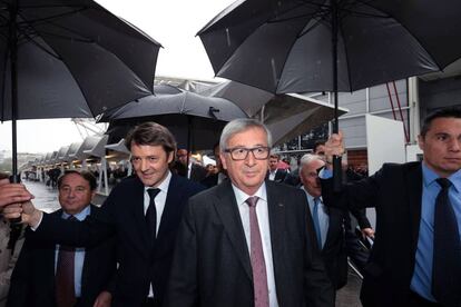 En el centro, el presidente de la Comisión Europea, Jean-Claude Juncker