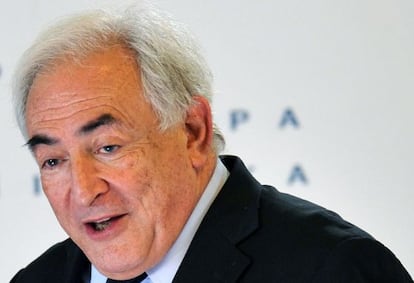 Strauss-Kahn en Kiev, el 4 de abril.