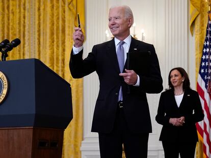 El presidente de EE UU, Joe Biden, y la vicepresidenta Kamala Harris