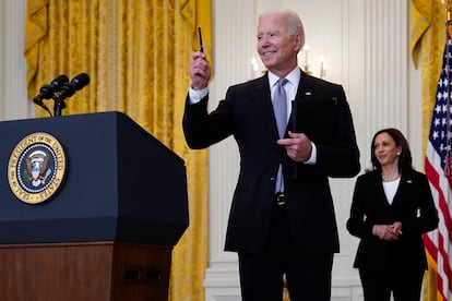 El presidente de EE UU, Joe Biden, y la vicepresidenta Kamala Harris