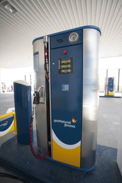 Un despachador de gas natural vehicular en México.