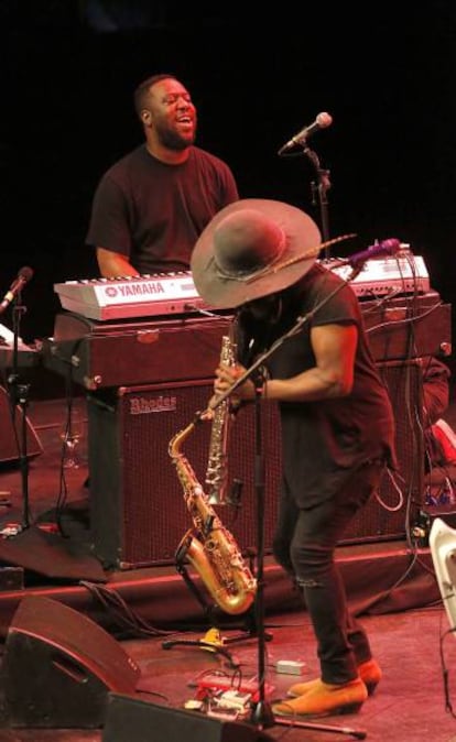 El teclista Robert Glasper, ayer durante su concierto.