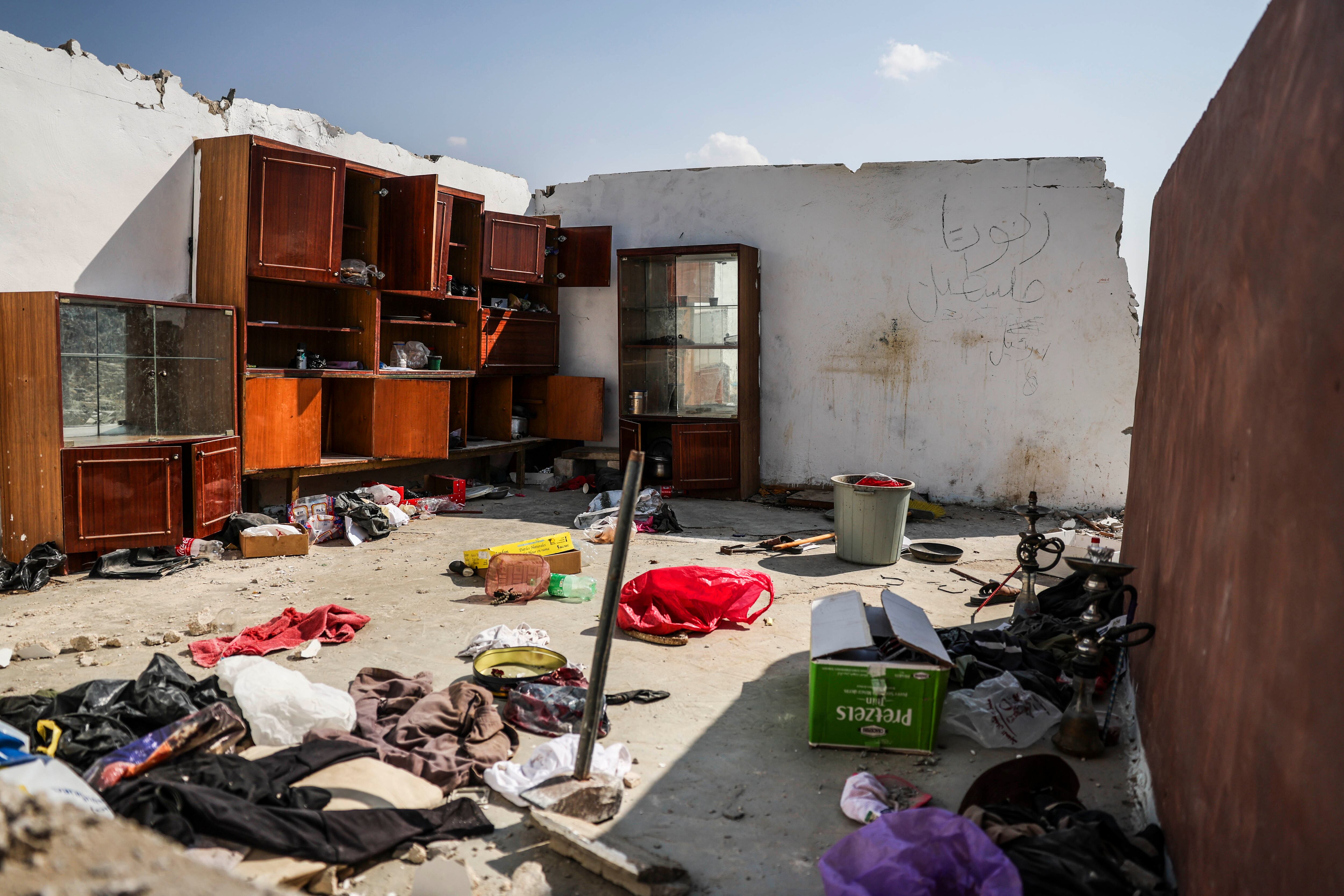 Una vivienda destrozada, este miércoles en Jirbet Zanuta.