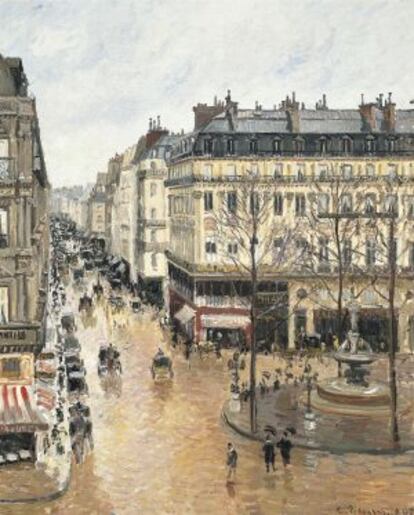 'Rue St.Honoré, aprés-midi, effet de pluie', C. Pisarro.