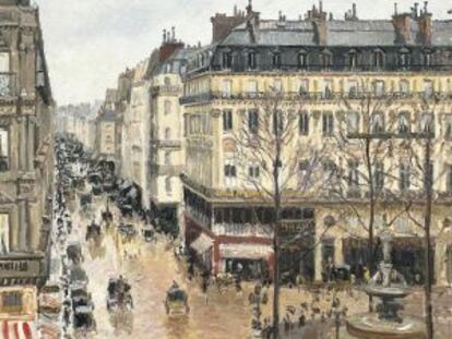 'Rue St.Honoré, aprés-midi, effet de pluie', C. Pisarro.