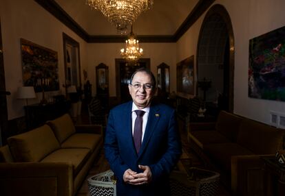 Jorge Rojas, viceministro de Relaciones Exteriores de Colombia, en la Residencia del embajador, este viernes en Madrid.