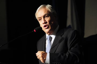 El expresidente de Chile, Sebasti&aacute;n Pi&ntilde;era, durante una conferencia en Buenos Aires el 4 de abril de 2016.