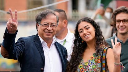 Gustavo y Sofía Petro, en mayo de 2022.