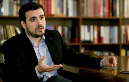 Alberto Garzón, dirigente de IU, en Madrid.
