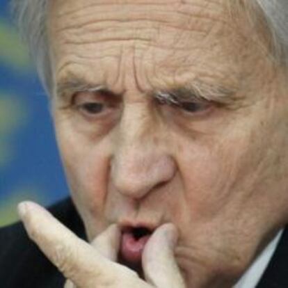 Jean Claude Trichet, en rueda de prensa en Francfort.