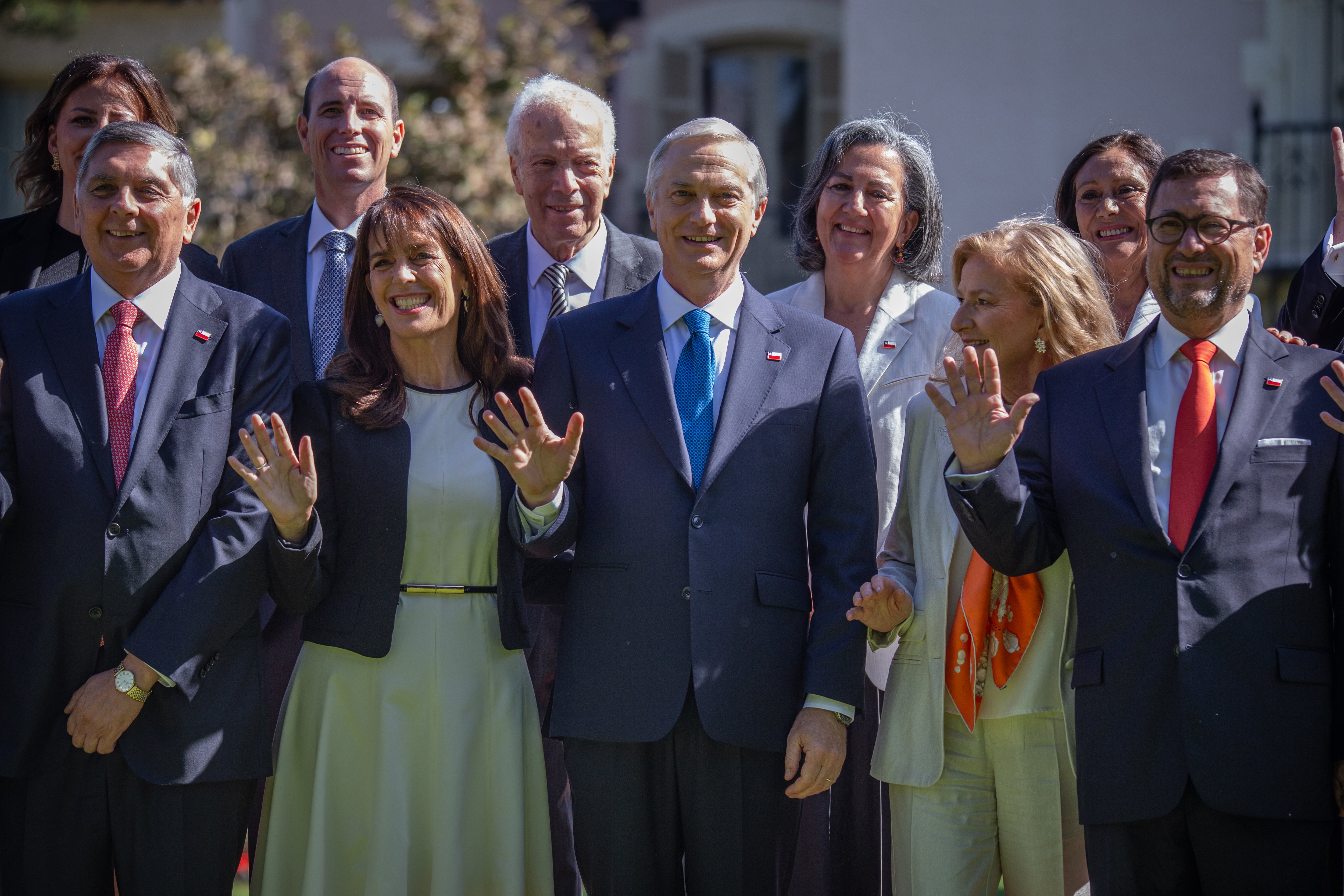 José Antonio Kast y su gabinete en Valparaíso.
