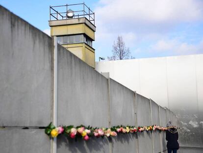 Un tramo del muro de Berlín, el pasado día 9, aniversario de la caída.