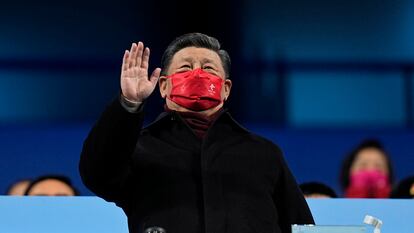 Xi Jinping, el 20 de febrero durante la ceremonia de clausura en Pekín de los Juegos Olímpicos de Invierno.