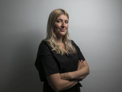 La directora ejecutiva de ICAN, Beatrice Fihn, este miércoles en Madrid.