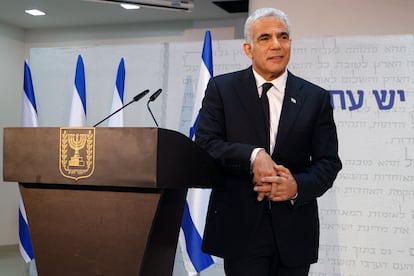 El líder centrista israelí Yair Lapid, el jueves en Tel Aviv.