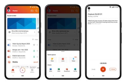 Cómo grabar notas de voz en Office para Android.
