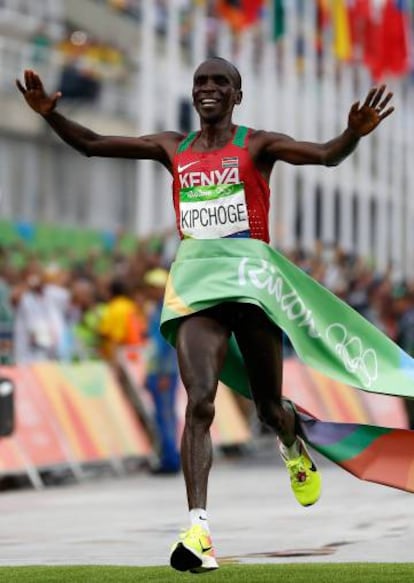 Kipchoge, ganador en Río.