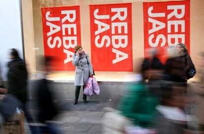 Rebajas en el centro de Madrid.