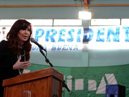 Cristina Fern&aacute;ndez de Kirchner en un acto en R&iacute;o Gallegos. 