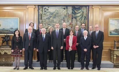 Acto en el palacio de la Zarzuela de la presentación de la obra ‘Comentarios a la Constitución Española. XL Aniversario’ con motivo del 40 aniversario de la Constitución Española.