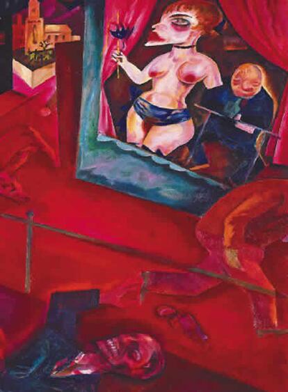 Un detalle de Suicide (1916), de George Grosz.