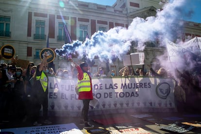 Manifestación en octubre de 2021 en Madrid contra algunas de las políticas del Ministerio de Igualdad.