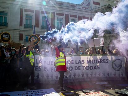 Manifestación este sábado en Madrid contra algunas de las políticas del Ministerio de Igualdad.