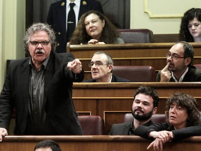 El exdiputado de ERC, Joan Tardà, en el Congreso de los Diputados.