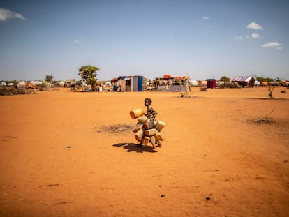 Campamento para desplazados internos de Kaxaarey en Doolow, Somalia