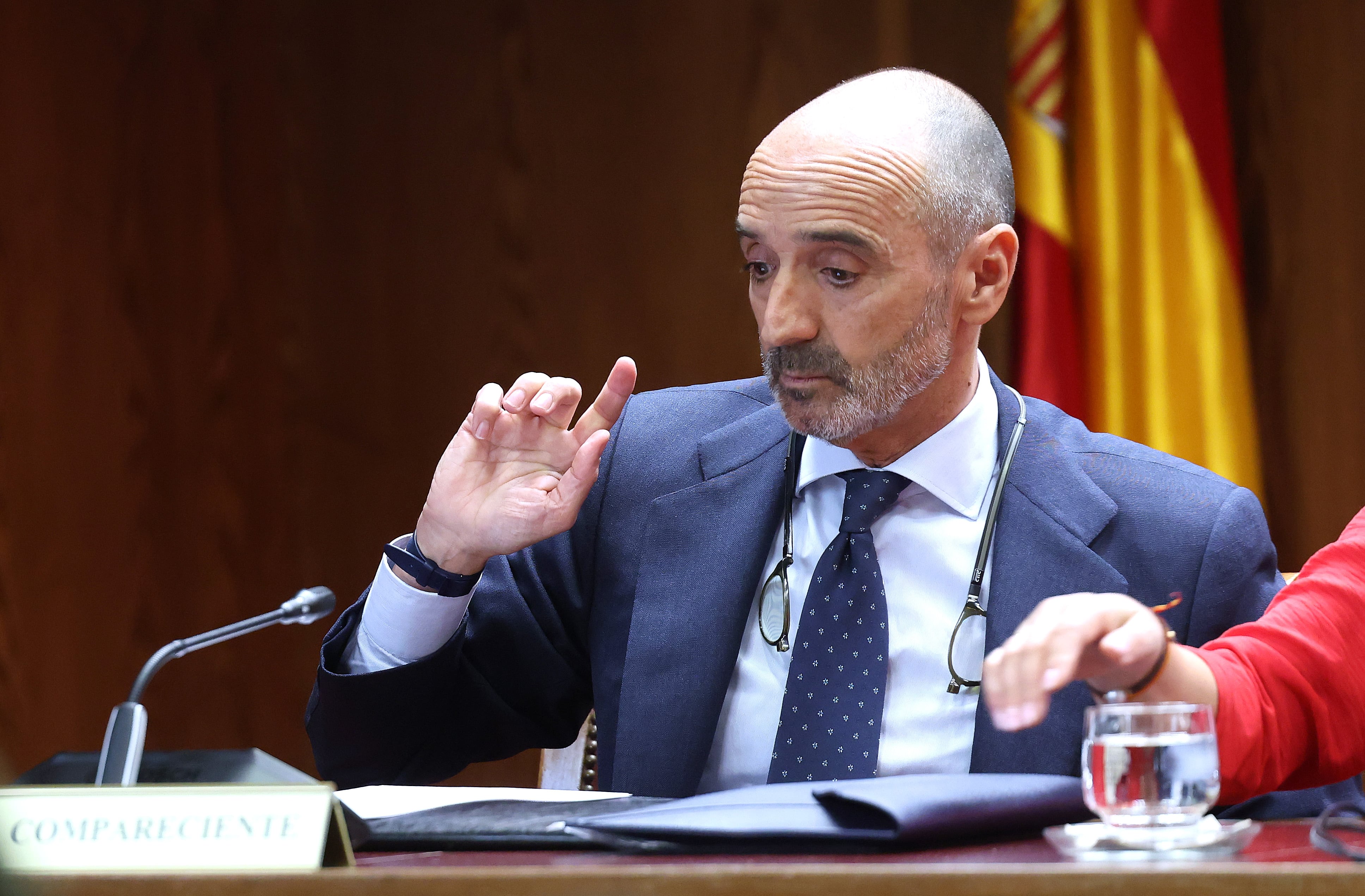 El empresario Julio Martínez, durante su comparecencia en el Senado en abril. 