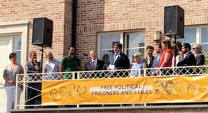 Carles Puigdemont el passat 28 de juliol, a la casa de Waterloo.