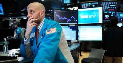 Operador en la Bolsa de Nueva York. 