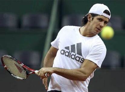 Fernando Verdasco, durante un entrenamiento.