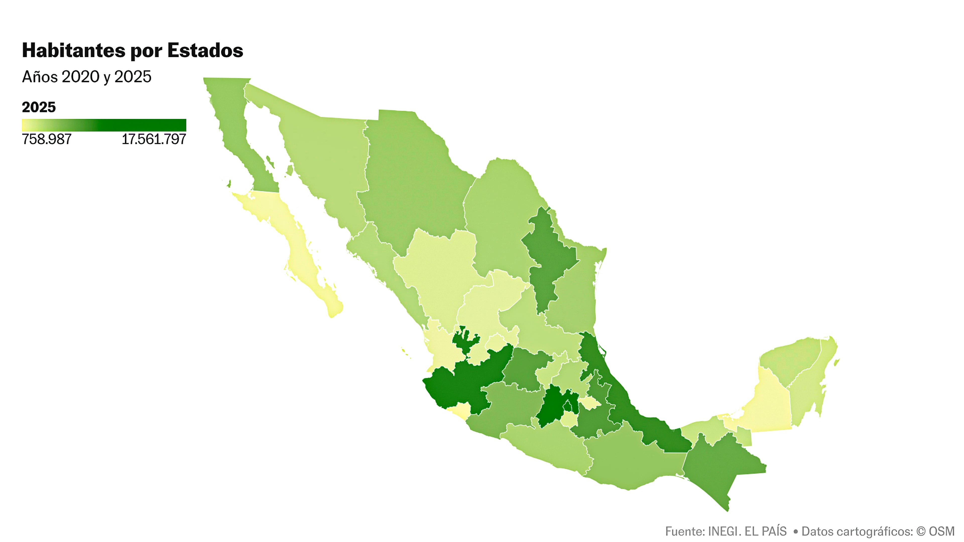 Gráficos | México cruza la barrera de los 130 millones de habitantes en plena caída de nacimientos