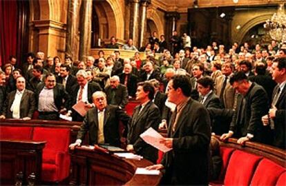 El pleno del Parlament durante una votación.