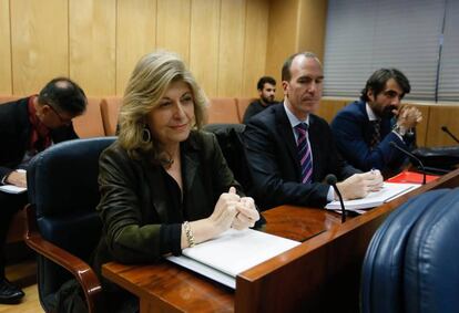 La consejera madrileña de Economía, Engracia Hidalgo, junto al viceconsejero Miguel Ángel Martín, en noviembre del año pasado.