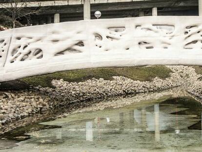 Puente peatonal construido por Acciona en Alcobendas (Madrid) a través del uso de tecnología de capas PowderBed.