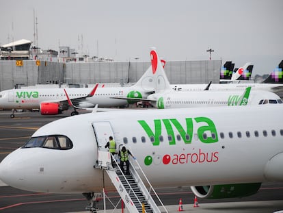 Operaciones de la aerolínea Viva Aerobus en el en el Aeropuerto Internacional de la Ciudad de México.