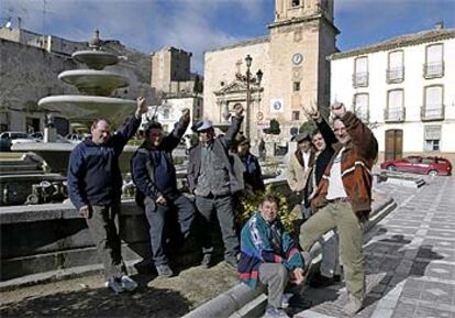 Jornaleros del Sindicato de Obreros del Campo (SOC), en la localidad jiennense de Jódar.