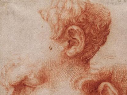 <i>Estudios de cabeza de perfil,</i> de José de Ribera.