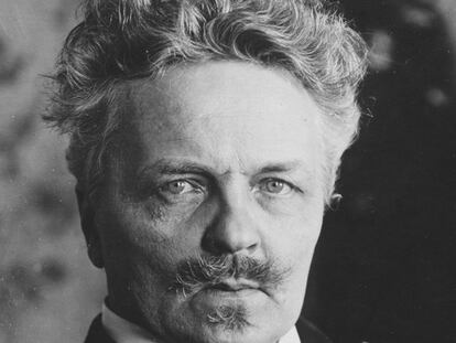 Retrato del escritor August Strindberg.