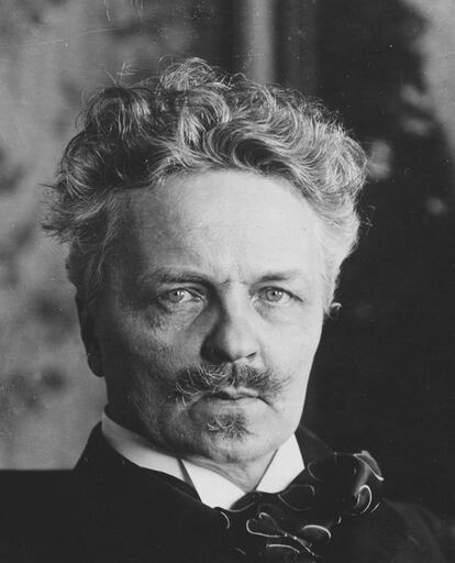 Retrato del escritor August Strindberg.