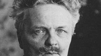 Retrato del escritor August Strindberg.