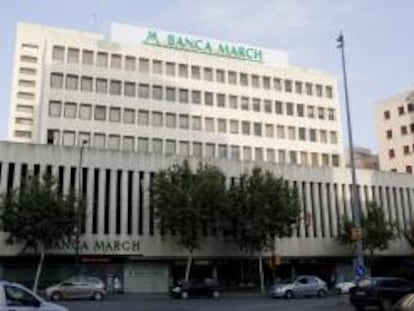 Imagen del edificio central de la Banca March en Palma de Mallorca. EFE/Archivo