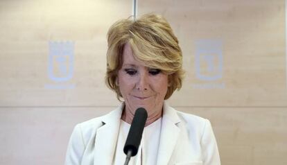 Esperanza Aguirre anuncia su dimisi&oacute;n.