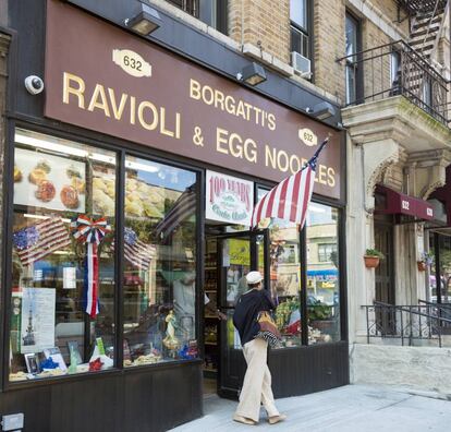 Una tienda de productos italianos en Arthur Avenue, donde se concentra esta comunidad en el Bronx (Nueva York). 