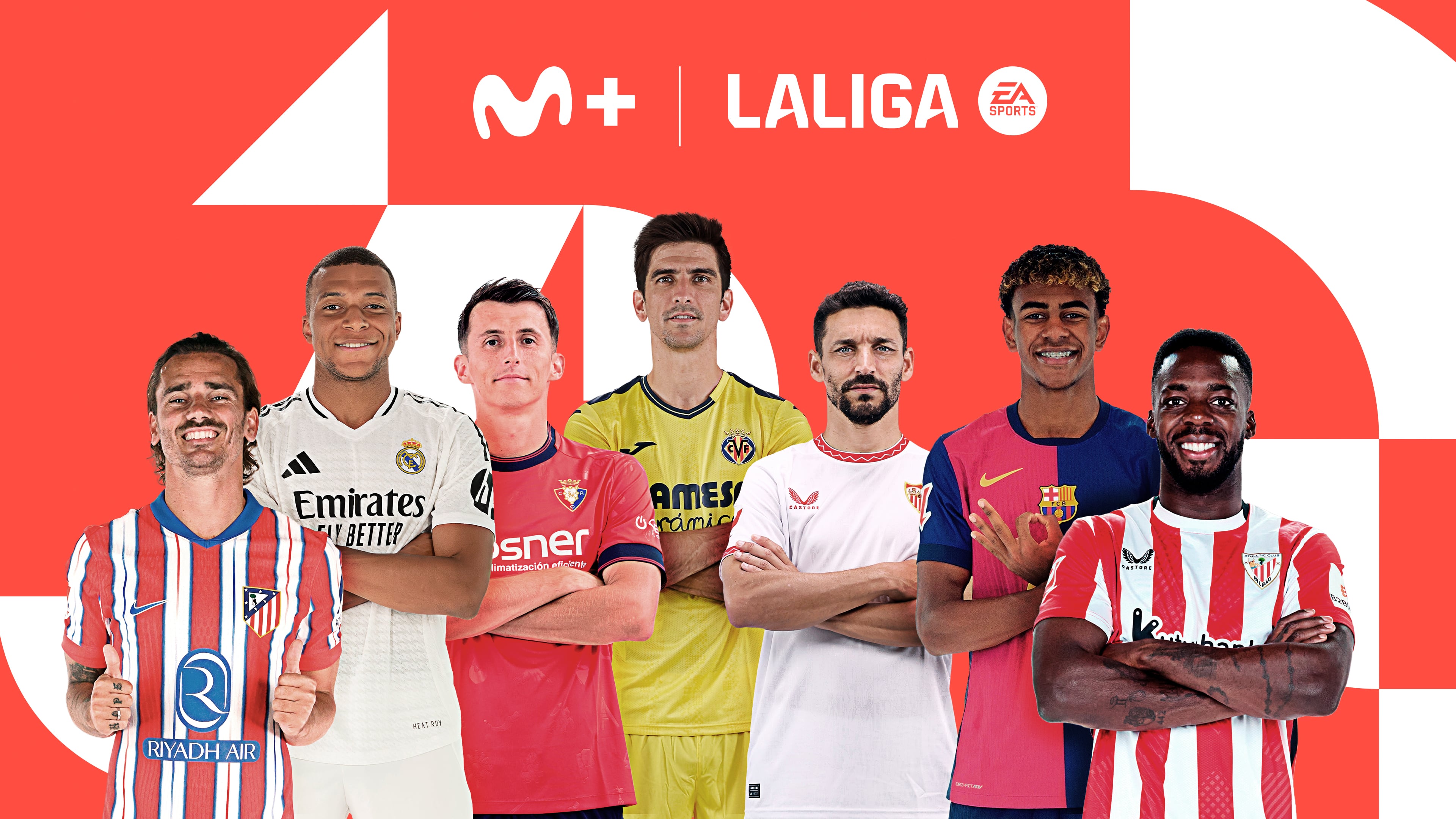 Imagen promocional de la LALIGA en Movistar Plus+.